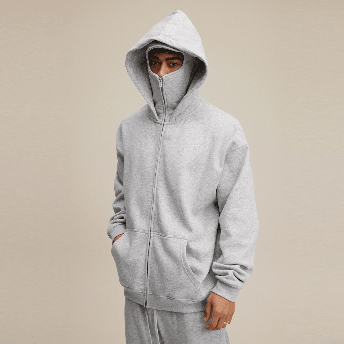 TEN COMMANDMENTS FACE MASK HOODIE - COMMANDMENTS
