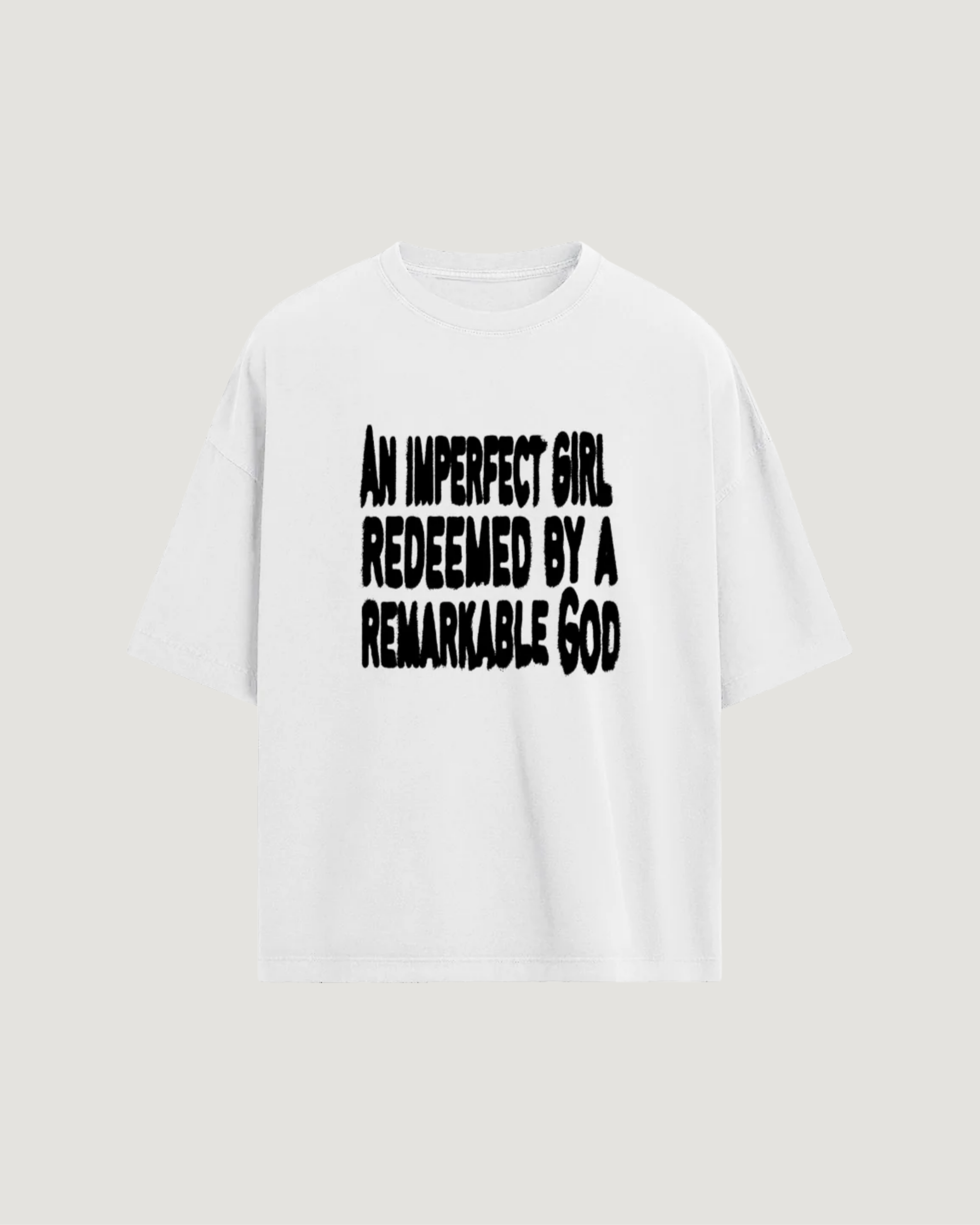 REDEEMED BY GOD OVERSIZED T-SHIRT - COMMANDMENTS