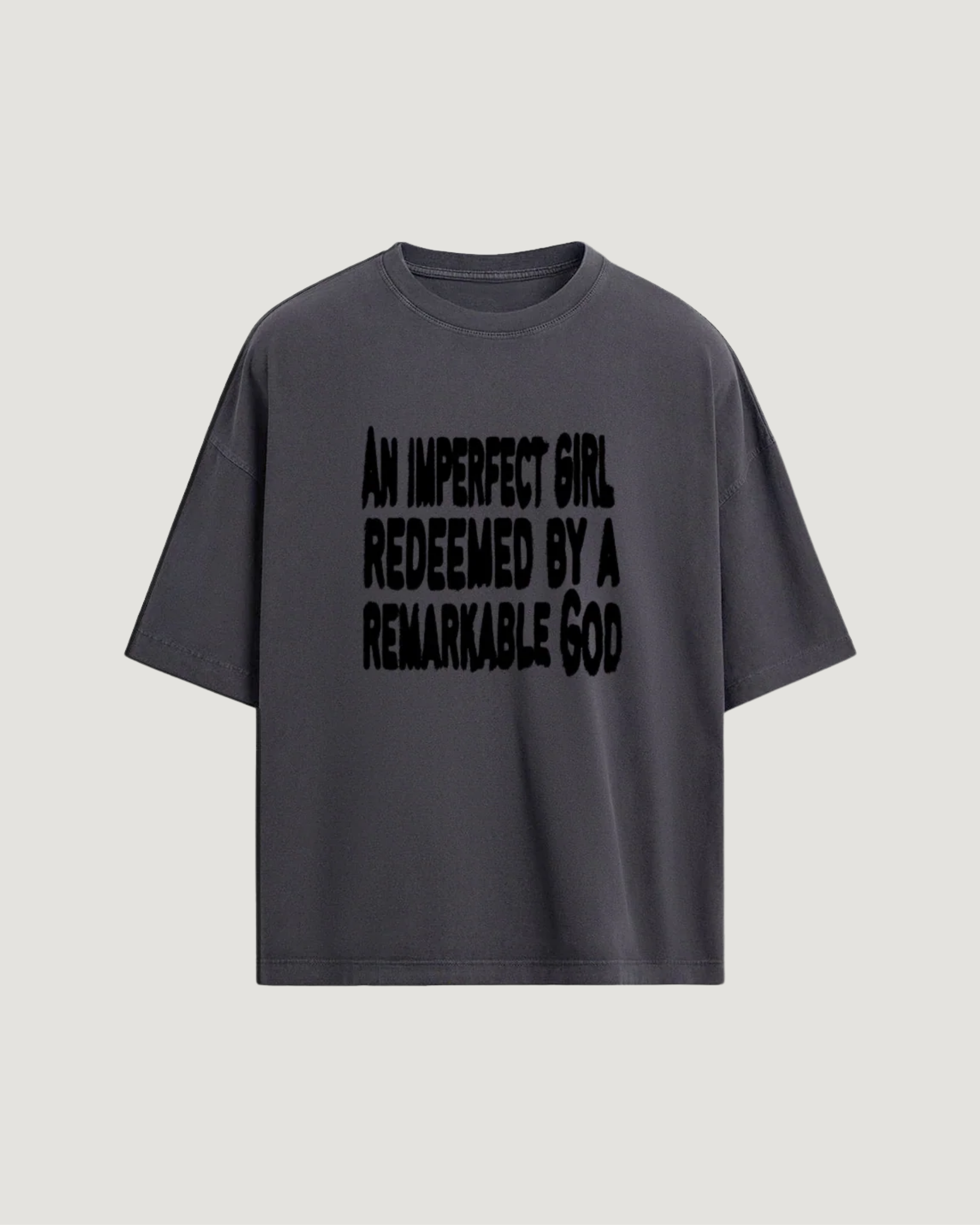 REDEEMED BY GOD OVERSIZED T-SHIRT - COMMANDMENTS
