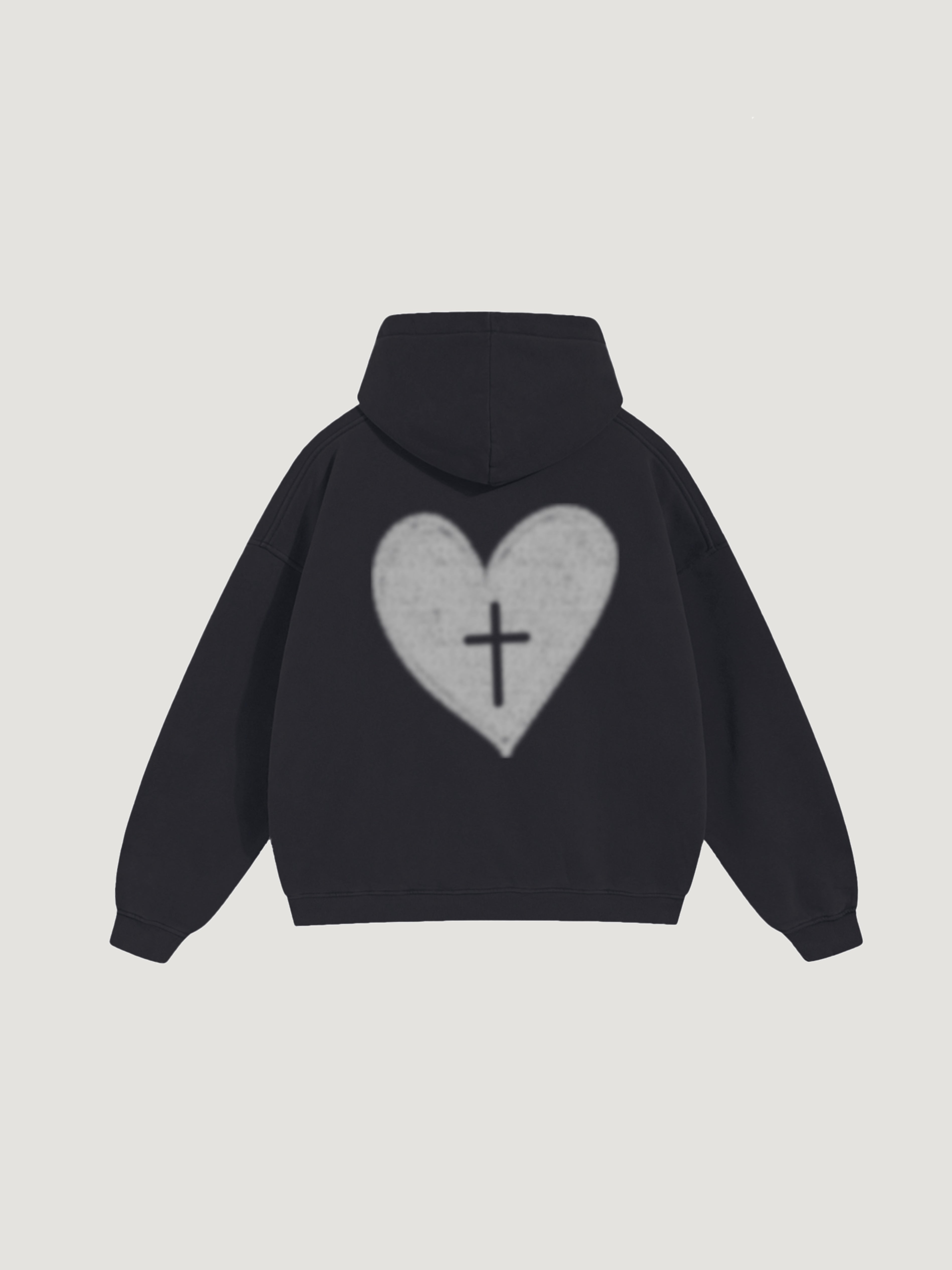 HEART X CROSS HOODIE - COMMANDMENTS